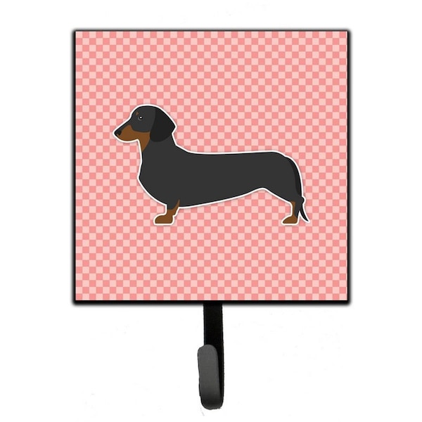 Carolines Treasures Dachshund Checkerboard Pink Leash or Key Holder BB3582SH4 - main